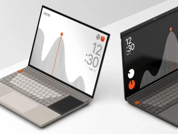 Концепт минимального интерфейса ноутбука